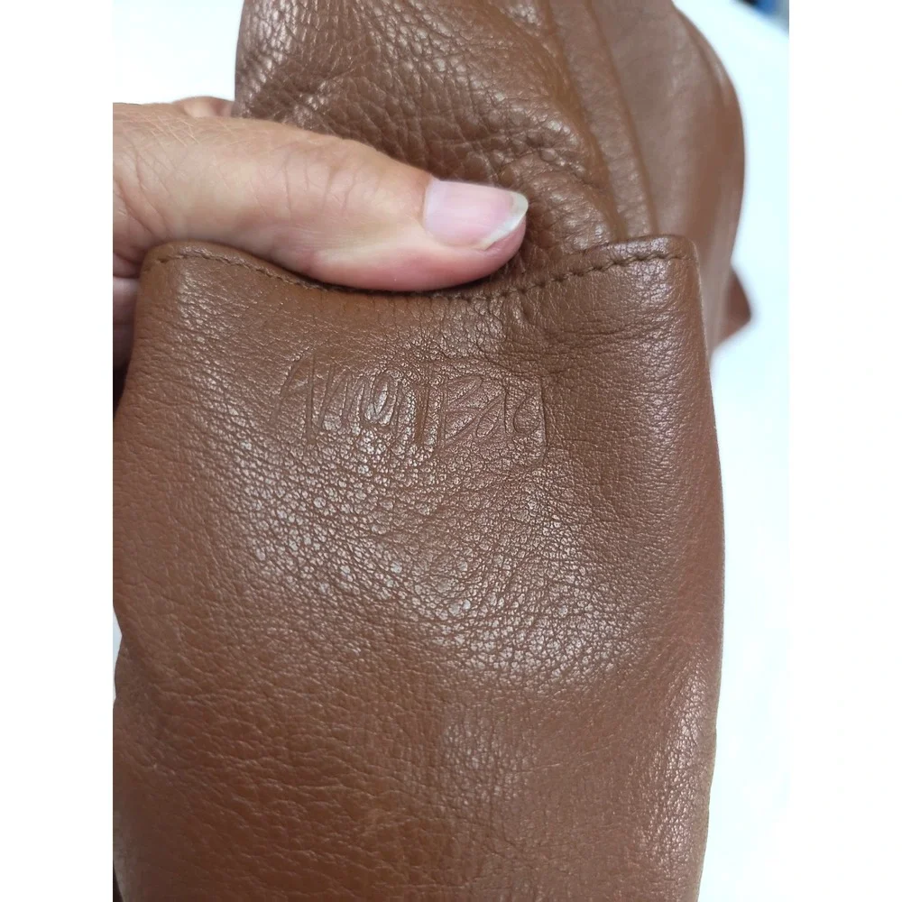 Vintage Ameribag Brown Leather Sling Bag Made in USA Healthy Back Pack Boho